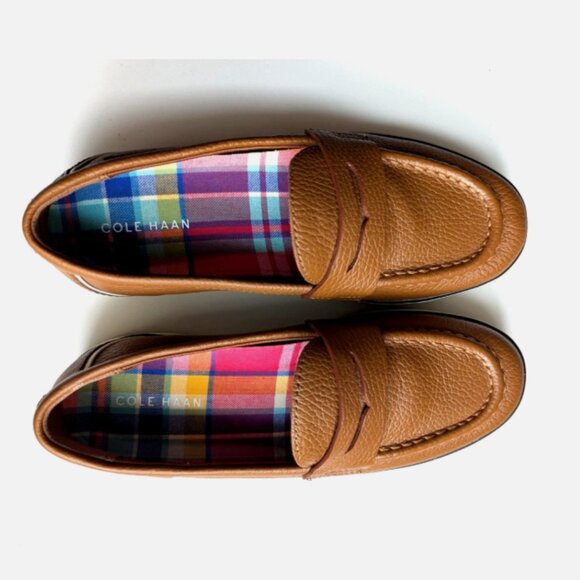 Cole Haan Kid's Leather Penny Loafers Boy's/Girl's Slip-On Brown Shoe Sz 5B Yth - Picture 5 of 5